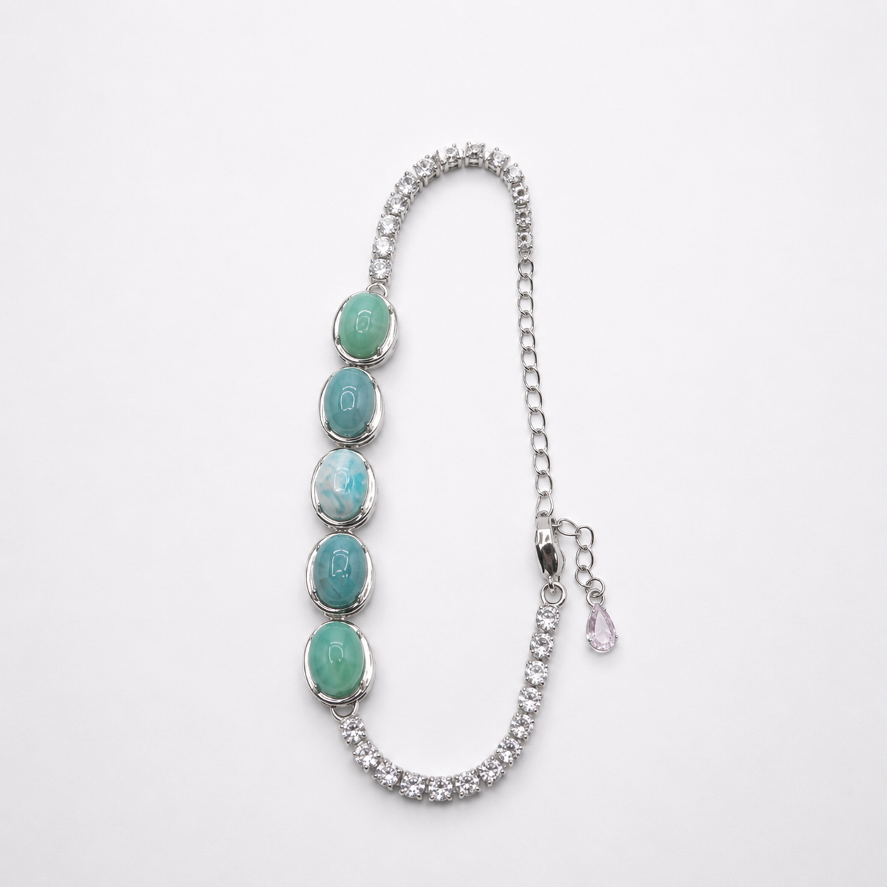 Natural Larimar Gemstone Bracelet